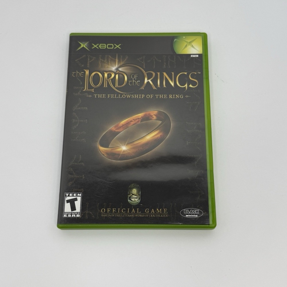 Lord Of The Rings Fellowship Of The Ring (Microsoft XBox, 2002) Case and Game